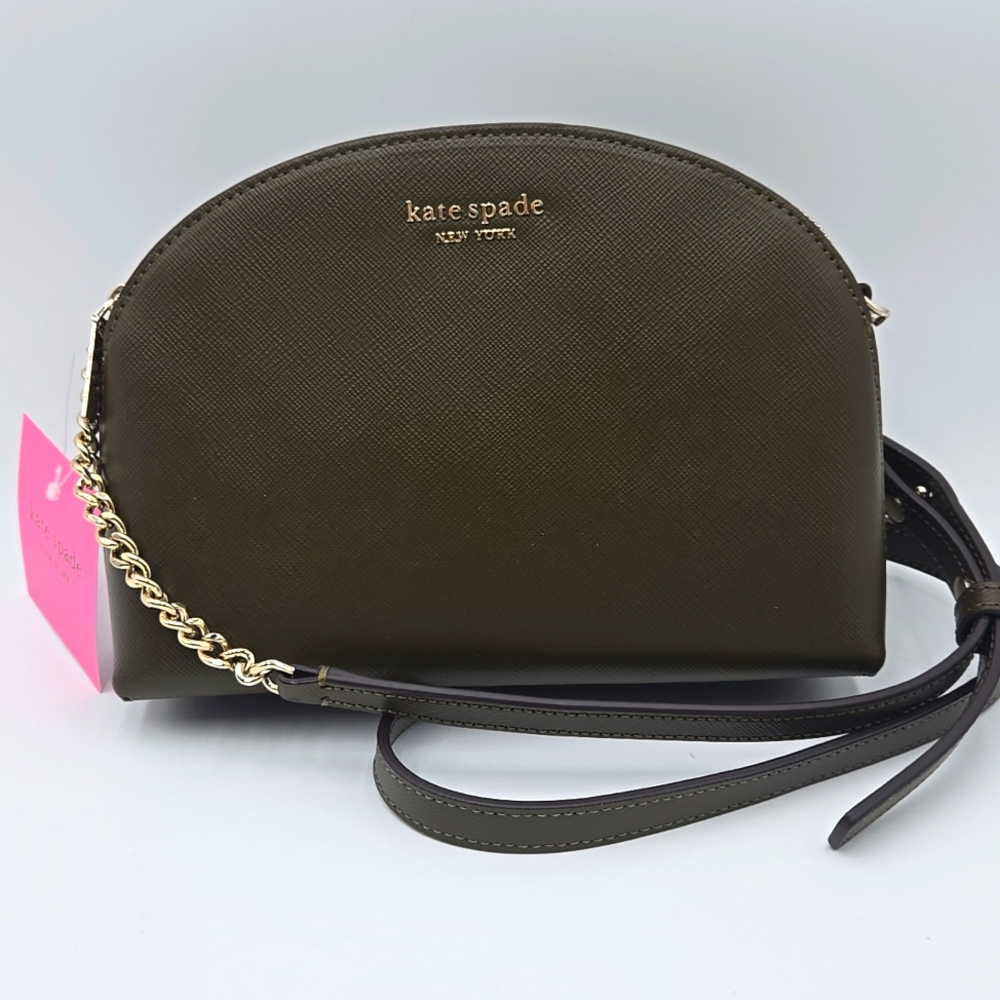 #25 NWT - Kate Spade New York Spencer Double Zip Dome Crossbody Duck Green